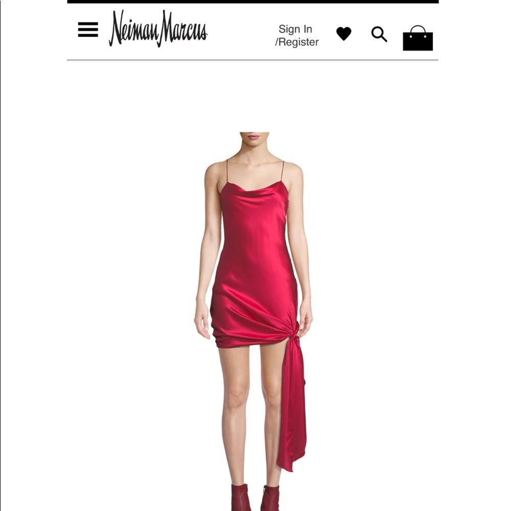 Cinq à sept Red Silk Ryder Dress